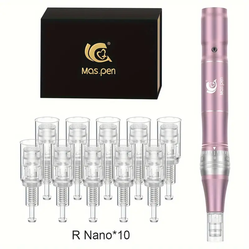 Mas.Pen vezeték nélküli elektromos mikrotűs dermapen L3 10dv R-Nanó masszázsfejjel - Image 4